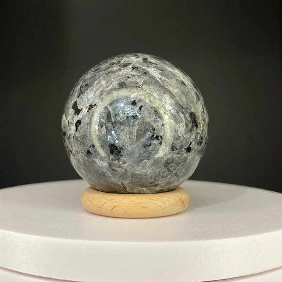 SOLD - 35. Larvikite Sphere - Picture 1 of 2